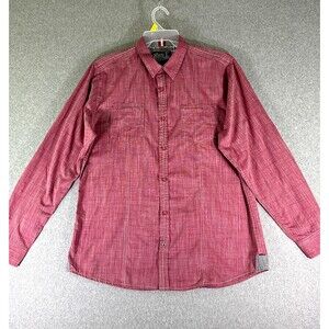 Drill Clothing Mens Shirt Red Size XL Roll Tab Long Sleeve Collared